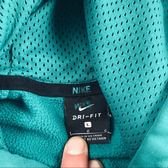 Nike Dri-Fit Men’s Hoodie Teal - Picture 3 of 4